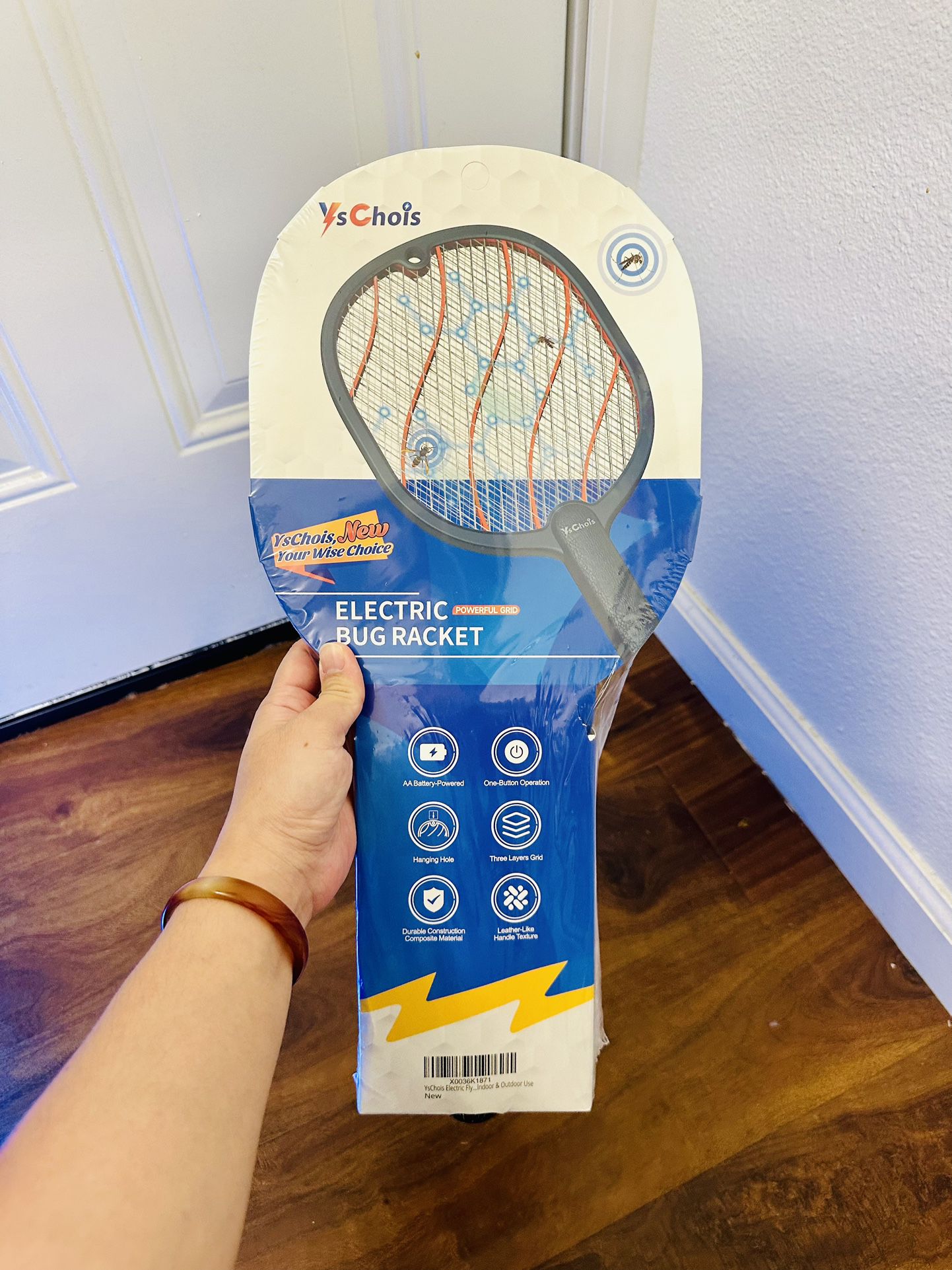 Electric Mosquito Bug Fly Racket New Condition 