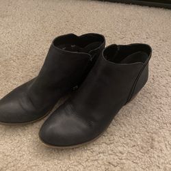 Black Leather Booties 