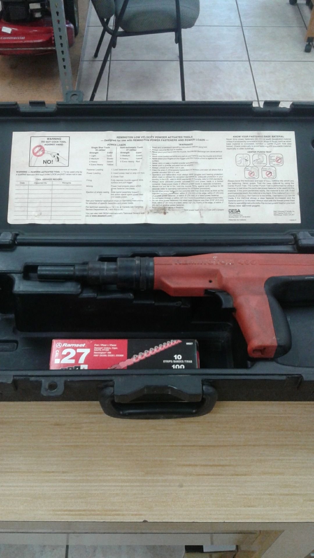 Remington 495 Powder Actuated Stud Nail Gun Tool