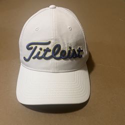 Titleist Hat Cap Strap Back White Green Emerald Greens Junior Golf