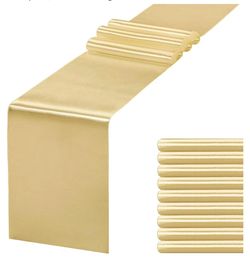 Gold Satin Table Runners – Pack of 10