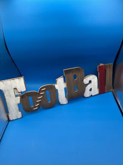 Football wood decorative wall hanging sign
