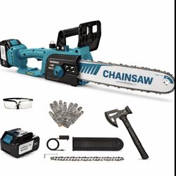 12”Electric Chainsaw Brushless 4Ah Battery Powered 20v