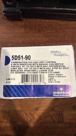 White Rogers 5D51-90  fan and limit control