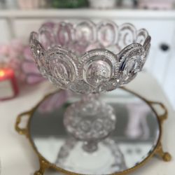 L.E. Smith Moon & Stars Large Compote