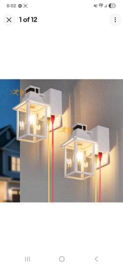 Porch Lights with GFCI Outlet Dusk