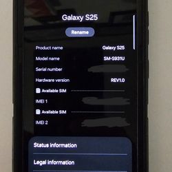 Unlocked Samsung Galaxy S25 128GB In Mint For Sale