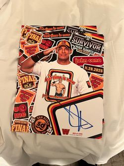 John Cena Signed WWE Farewell Autographed poster