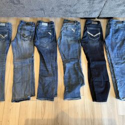 Buckle Black Men’s Straight Leg Jeans 34-32 - 6 Pairs Total