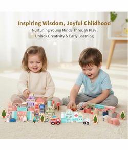 Wooden building blocks