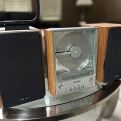 Vintage SONY CMT-EX1 Compact CD/AM/BBC FM HCD-EX1 Receiver & S-CEX1 Speakers