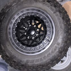 37 Inch 8 Lug Tires And Rims (Black Rhino)