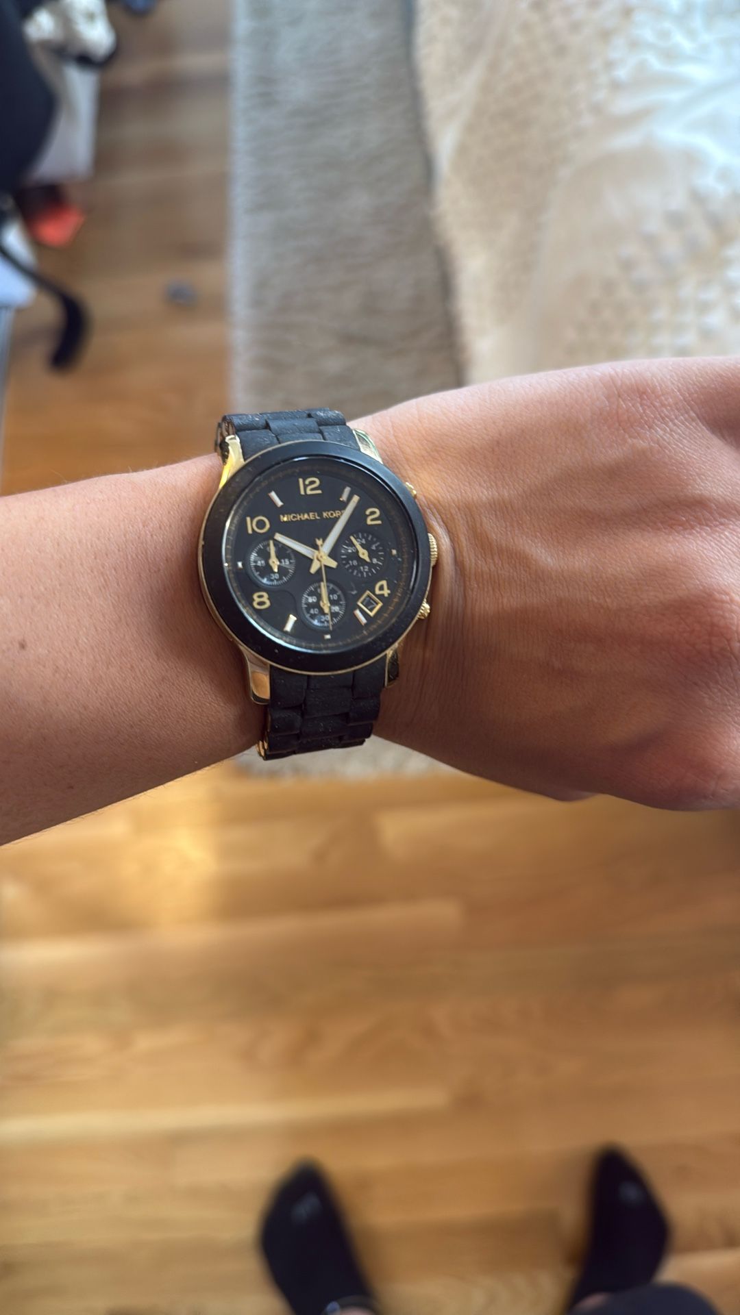 Black And Gold Michael Kors watch