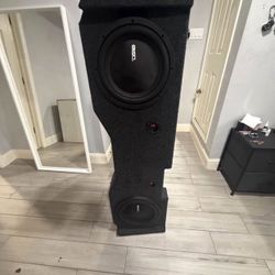 Pair Of 12”in. DS18’s Speakers And Box Fits 2014-2020 Silverado Crew Cab