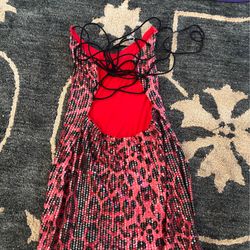 Red Animal Print Dress