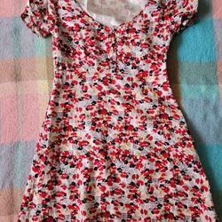 Tulle XS Mini Dress, White And Red