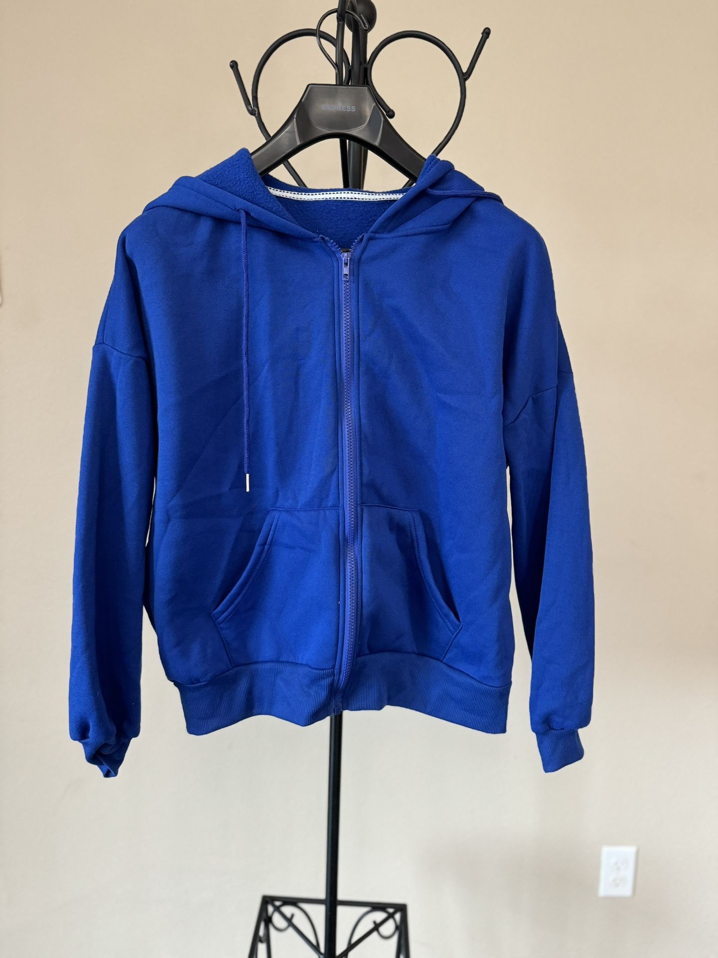 Zip Up Sweatshirt Fleece Jacket Size Medium