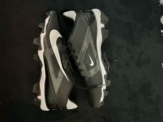 Nike Alpha Huarache 4 Keystone Baseball/Football Cleats - Black/White - Size 12