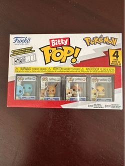 NEW Funko Bitty Pop Pokémon 4-Pack – Squirtle Eevee Psyduck Growlithe