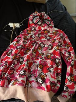 Bape pink hoodie