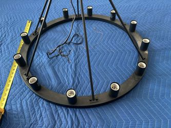 ROD IRON RING CHANDELIER - 12 LIGHT