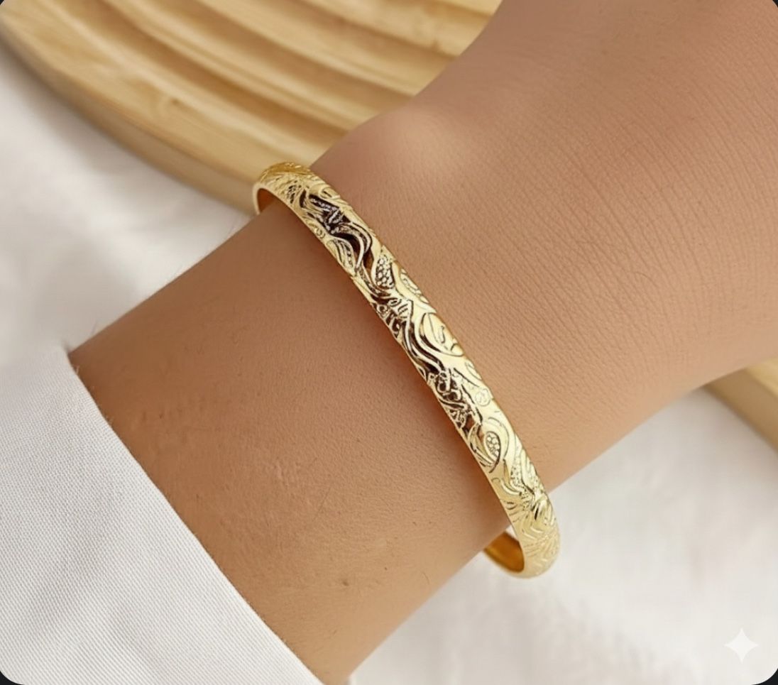 Clearance Sale - Boho Style Golden Plated Metal Bangle Bracelet