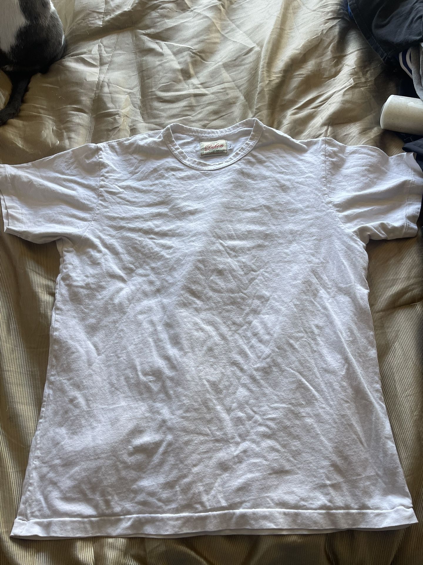 vintage 1920’s single stitch white blank tee