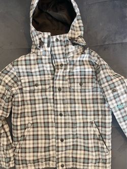 Burton Plaid Snowboard Jacket with Hood