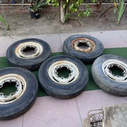  Set Of 5, 1959 Crows Foot Wheels 