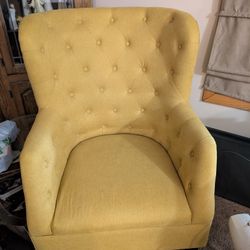 2 Gorgeous Matching Gold Chairs 