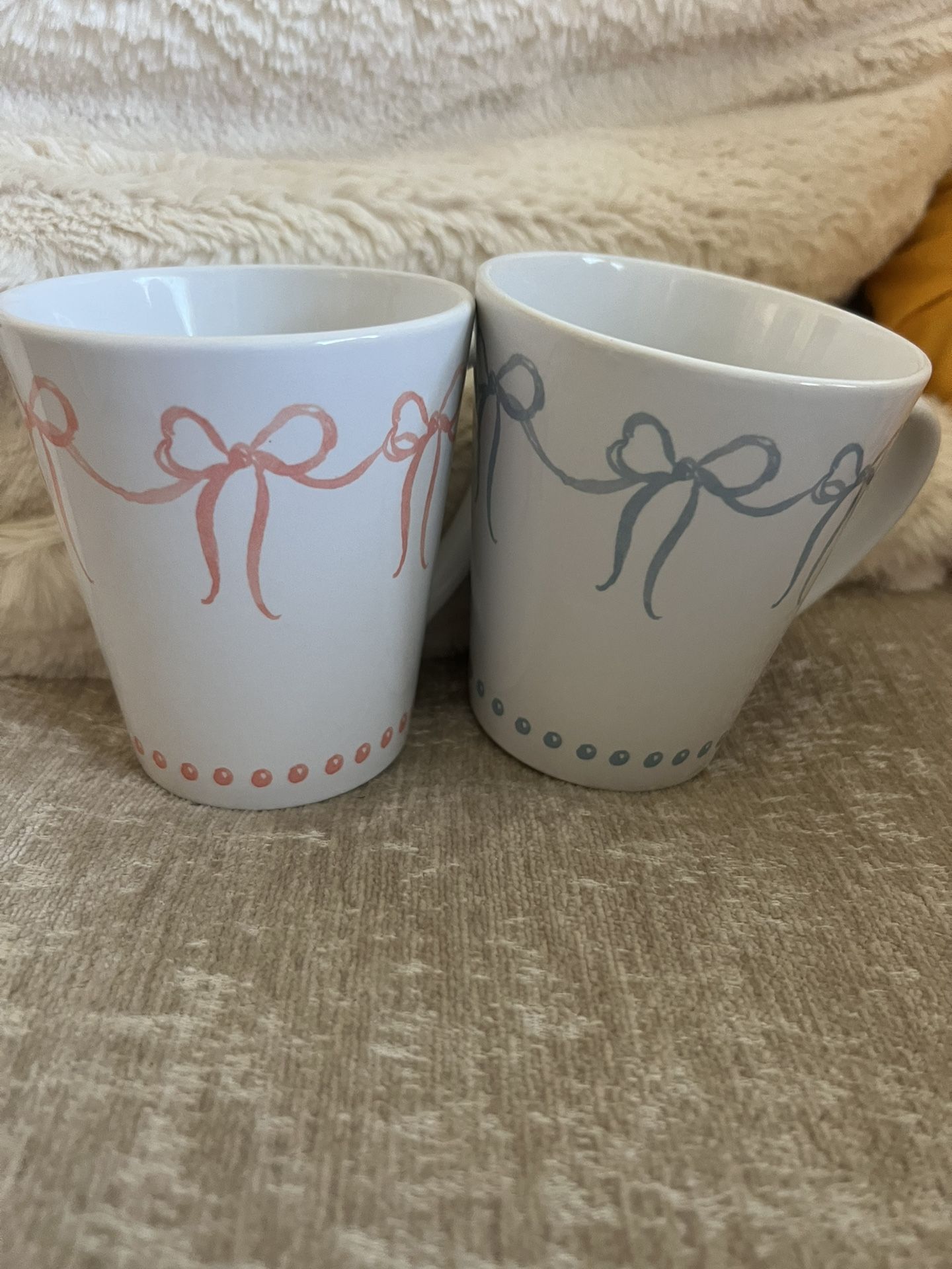 4 Mugs Grand Millennial French Bows Topiary