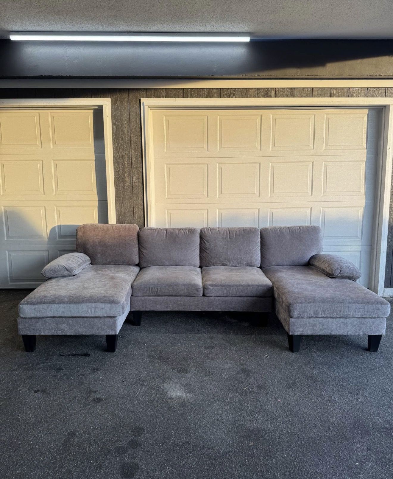 Large Gray Sectional Couch