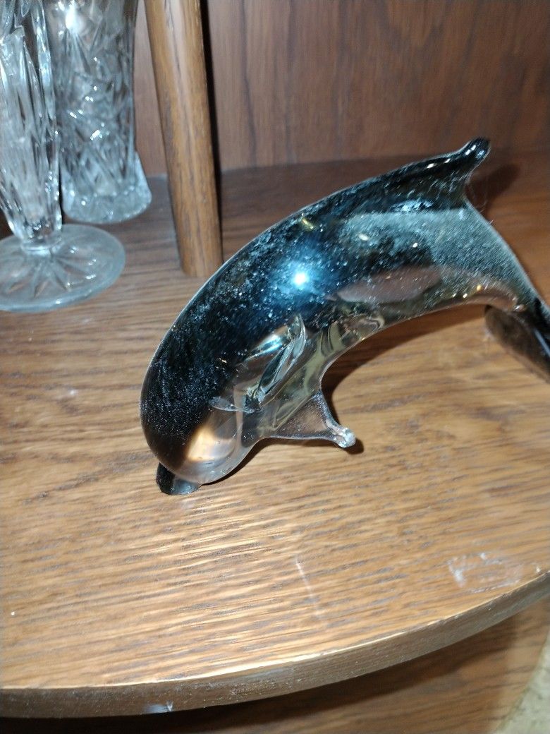 Glass Dolphin Figurine