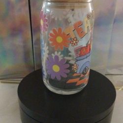 Teachers Custom Glass Cup 16 Oz 