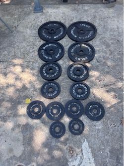 Olympic barbell weight plates