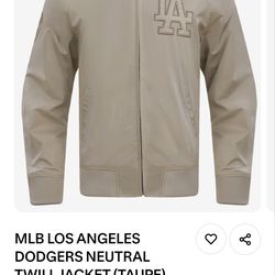 MLB LOS ANGELES DODGERS NEUTRAL TWILL JACKET (TAUPE)