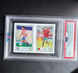 2006 Panini FIFA World Cup Germany Mini Sticker Ronaldo/Santa Cruz PSA 9 Mint