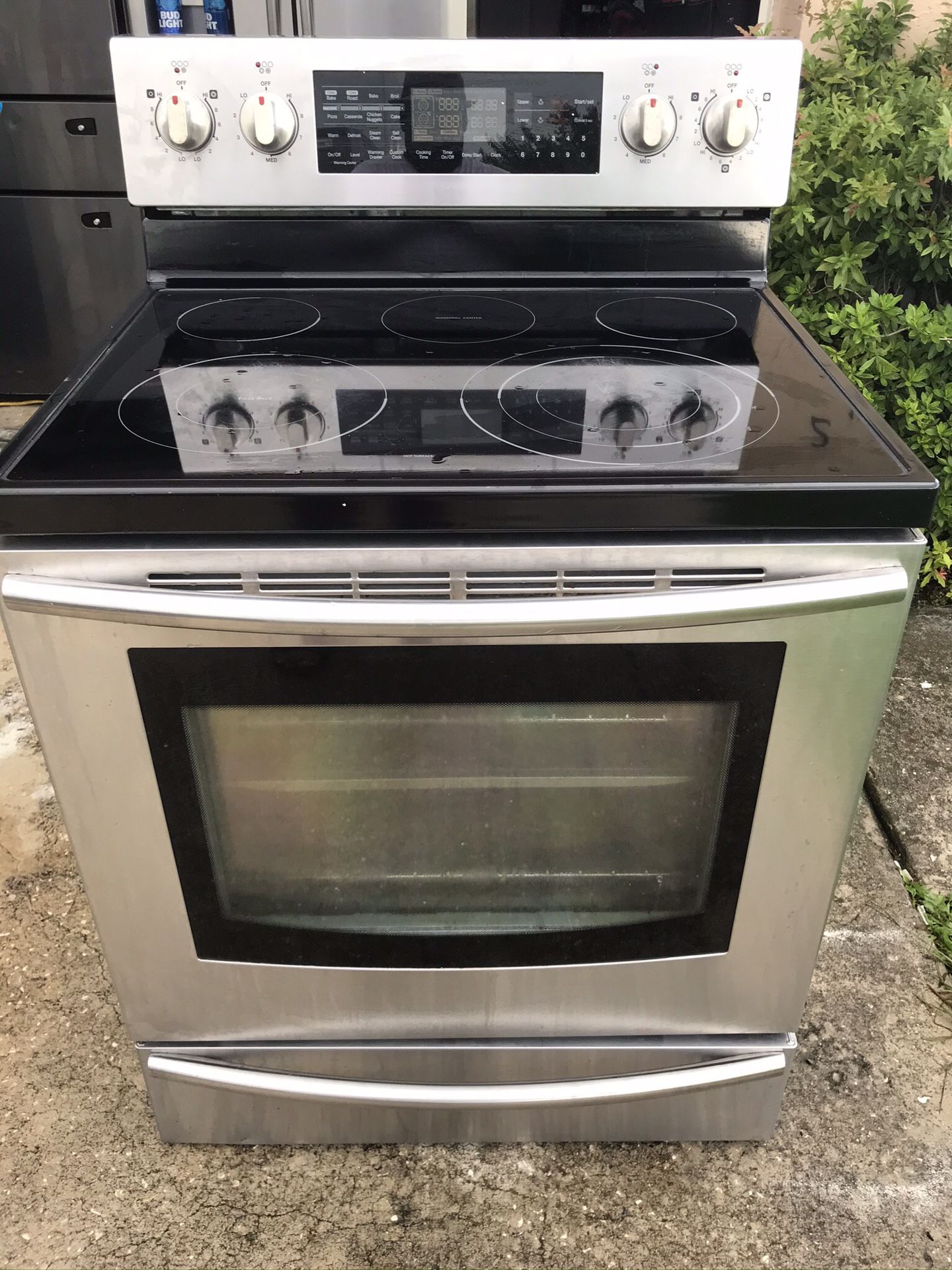 Samsung glass stove electric double oven