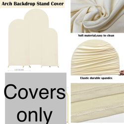 Wedding Bridal Birthday Arch Covers- Size 4/5/6 Ft Tall Set Of 3