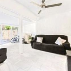 Set Sofa/ Rocking Chair With Recliner Seating For 3 With New Sofa Covers 