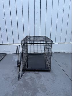 Folding Wire Dog Crate with Tray - Medium Sized Dog
