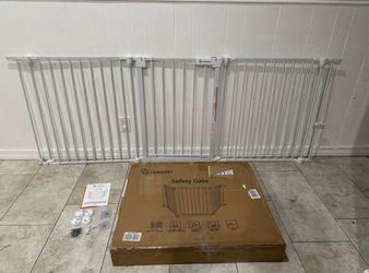 Extra Wide Pet Gate / Baby Gate - Fits Openings 33” - 80”