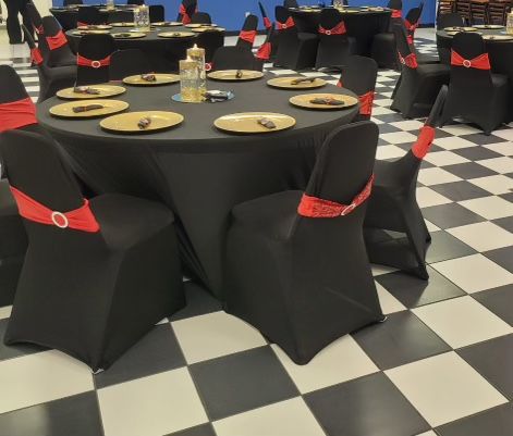 Event Supplies. Table Cloths and Chair Covers.