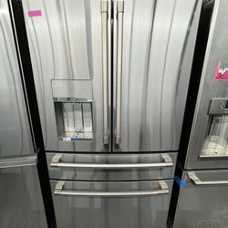 Cafe Stainless Steel 4 Door Refrigerator 28 Cubic Feet Open Box