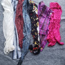 Collection Of Scarves, Shawls, And Wraps