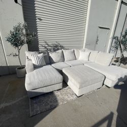 White Sectional Couch - Free Delivery 
