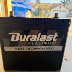 Unused Duralast Platinum AGM (Group 51R) retail at $260