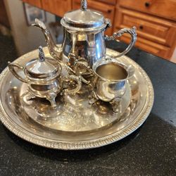 Vintage Silverplated Childs Tea Set $45