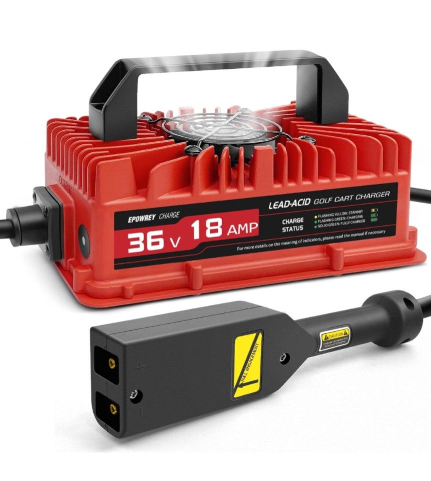 18 AMP 36 Volt Golf Cart Battery Charger for EZGO TXT with D Style Plug