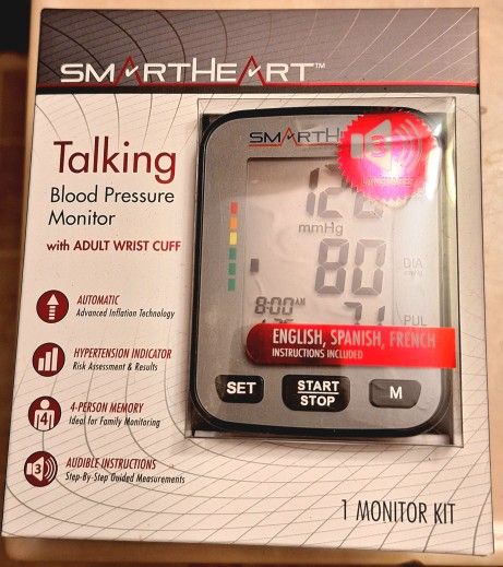 Talking Blood Pressure Monitor. New